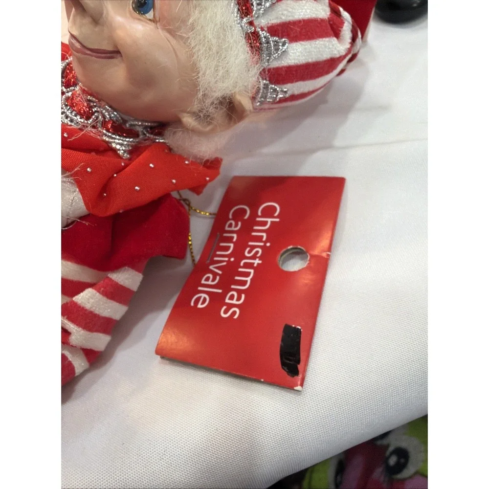 Cynthia Rowley Posable Christmas Elf‎ Doll Figure Boy Present Shelf Sitter READ